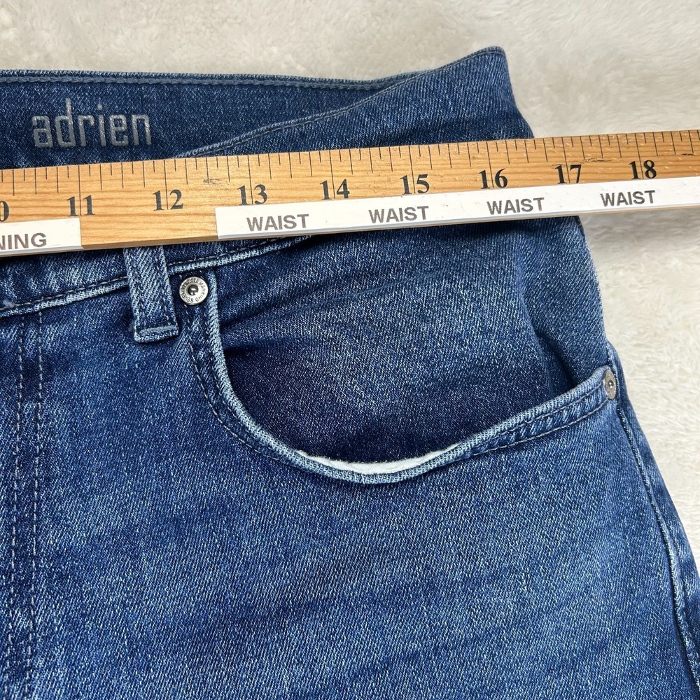 7 For All Mankind Adrien Straight Leg Jeans Mens 33 Blue Denim Whisker Stretch - Picture 9 of 14